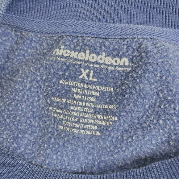 Nickelodeon Rugrats Women's Sz XL Blue Crew Neck Pullover Sweatshirt Long Sleeve - Picture 6 of 7